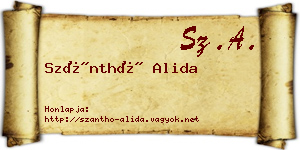 Szánthó Alida névjegykártya
